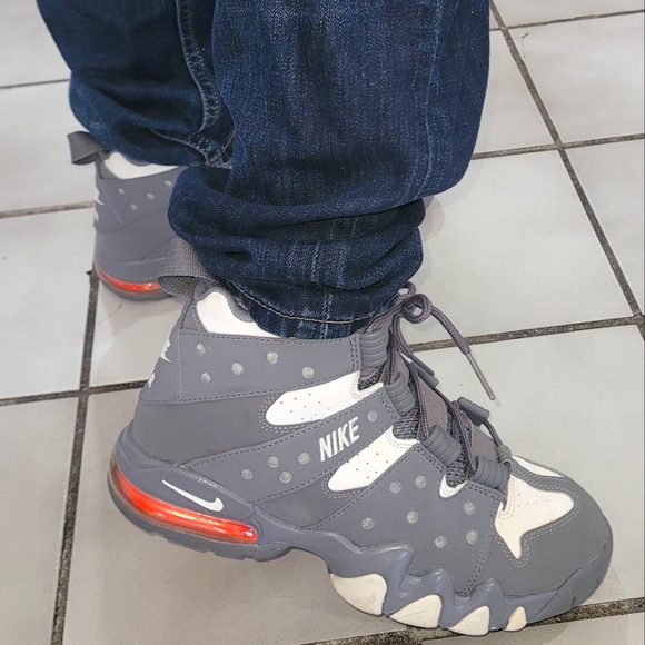 Nike Gray and White High-Top Sneakers - Picture 1 of 5